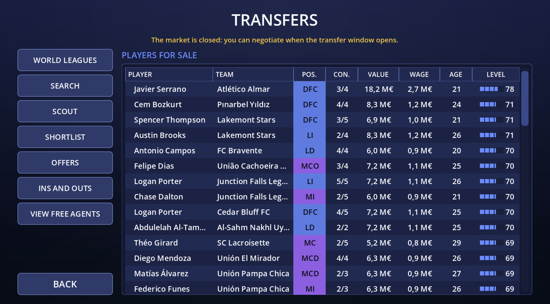 Transfer market